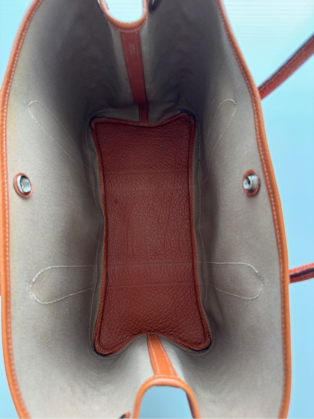 Hermès Garden Party 36 (MM) in Classic Hermes Orange Canvas & Leather - Picture 9 of 15